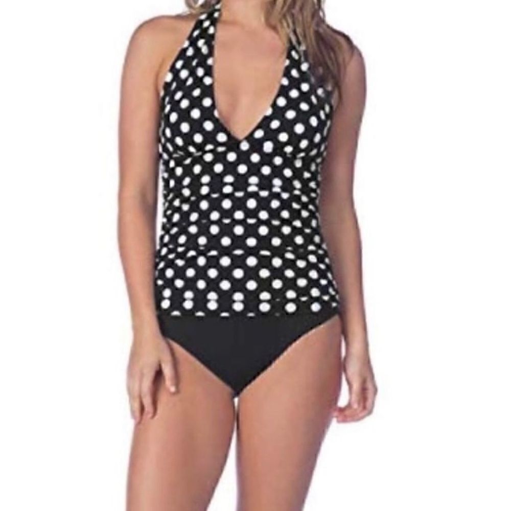 NWOT 2 Bamboo Polka Dot One Piece Bathing Suit XXL